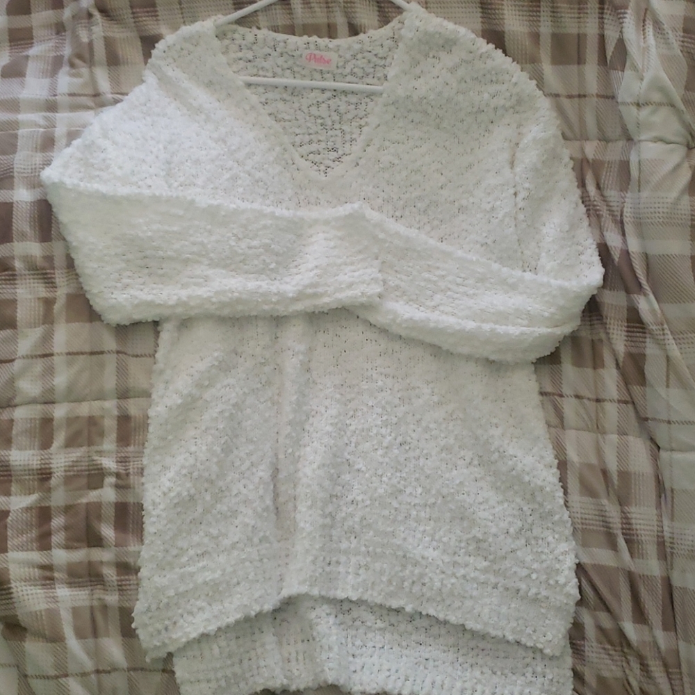 [NWOT] Ivory Popcorn Knit Sweater